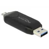 Leitor de cartões DeLOCK 91734 USB/Micro-USB preto