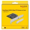 DeLOCK - Adaptador USB - PCIe 3.0 x4 Low-Profile - USB 3.2 Gen 2x2 x 1 (89036)