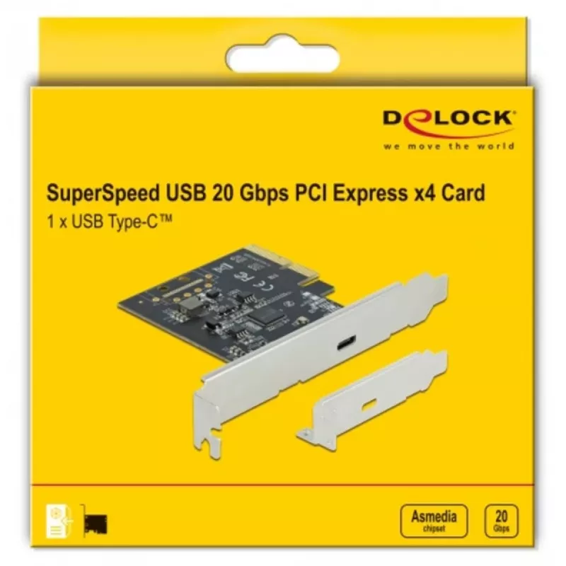 DeLOCK - Adaptador USB - PCIe 3.0 x4 Low-Profile - USB 3.2 Gen 2x2 x 1 (89036)