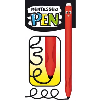 Conjunto de aprendizagem Montessori de escrita com caneta e 18 placas
