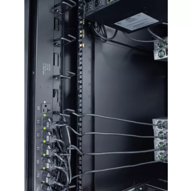 APC NetShelter Gestão de cabos, Gestor de cabos vertical, Anéis para cabos, Conjunto de 8, Preto, 55 mm x 766 mm x 85 mm