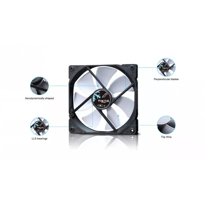 Ventoinha Fractal Design Dynamic X2 14 cm preto branco