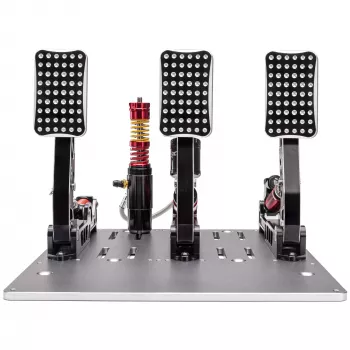 Conjunto de 3 pedais hidráulicos Simagic P2000, 100KG Loadcell - Crimson Edition