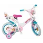 Bicicleta citadina para criança Toimsa PAW PATROL 14 polegadas aço, rodas insufláveis de 14 polegadas, travões de aro dianteiro/traseiro, cesto, assento para boneca, rodas de apoio