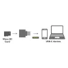 Leitor de cartões microSD USB-C para porta-chaves
