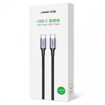 Cabo USB-C para USB-C UGREEN 90120B — 3 m, 5 A, PD, 20 V, 480 Mbit/s, preto