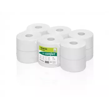 Rolo de papel higiénico WEPA TPMB3120, 120m 480 folhas, 9,2 x 25, tissue reciclado, (12 unid.)