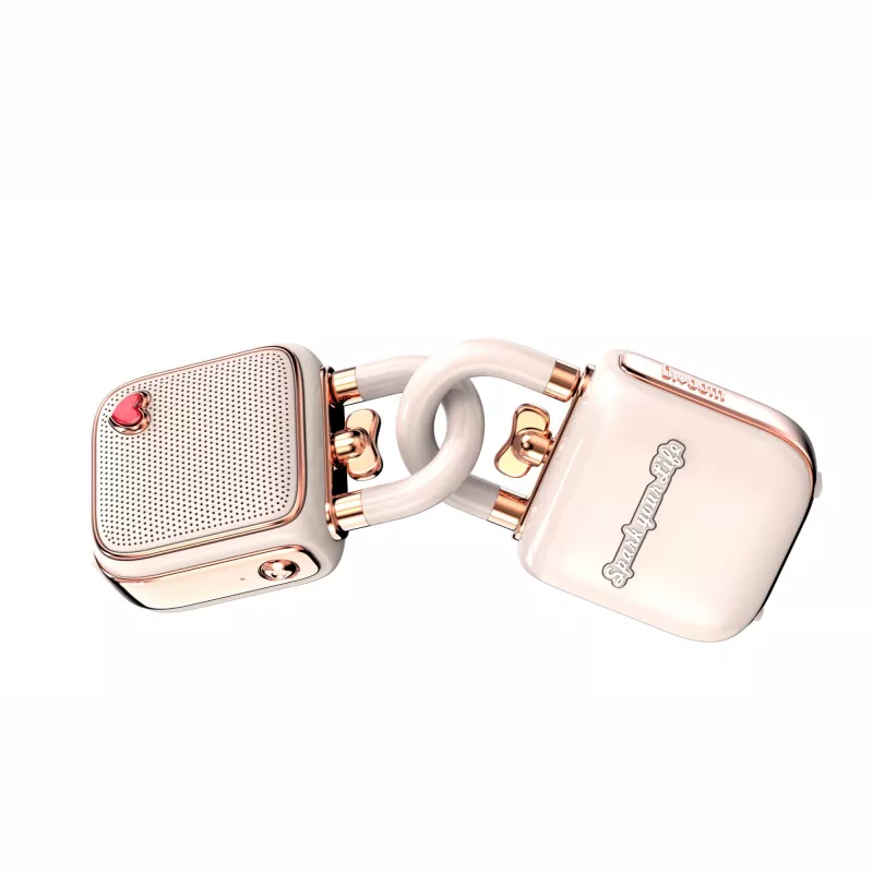 Altifalante mono portátil Divoom LoveLock rosa