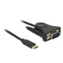 Delock 62964 Adaptador de USB-C para série DB9 RS-232, 1,8 m, preto