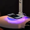 Candeeiro de mesa Hawk HW-LAMP03 branco RGB — candeeiro de secretária LED ajustável com iluminação RGB