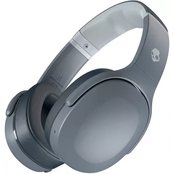 Auscultadores Skullcandy Crusher Evo — com fios e Bluetooth, cinzento, 40 h de bateria, USB-C, AUX, dobráveis