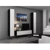 Conjunto de armários de sala Cama VIGO 9 preto/branco brilhante