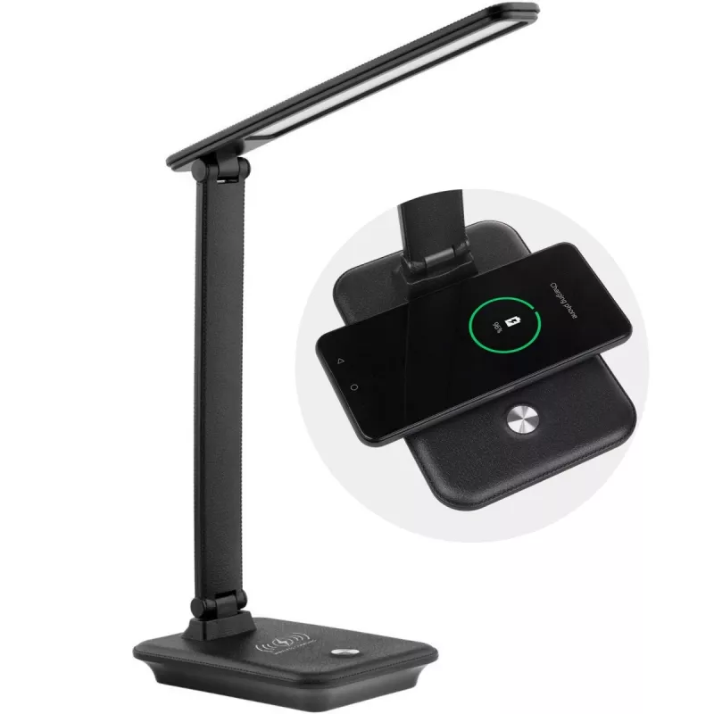 Candeeiro de secretária LED 9W carregador Qi Maclean MCE616B
