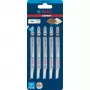 Bosch 2 608 900 551 Lâmina de serra de recortar/serra de marquetería/serra de sabre lâmina de serra de recortar madeira aço carbono (HCS) 5 peças