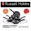 Conjunto de 5 frigideiras Russell Hobbs Metallic Marble RH02814EU7 – revestimento antiaderente, vários tamanhos