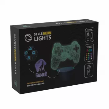 Lâmpada LED de mesa MANTA SNL122RGB decoração de luz 3D RGB, RGB com mudança de cor, alimentação USB