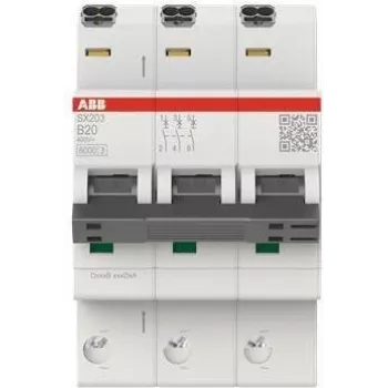Disjuntor ABB SX203-B20 Flexline curva B 6kA 20A 3P (2CDS253003R0205)
