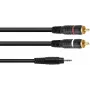 Cabo adaptador 3,5 mm jack para 2x RCA Omnitronic 3022514X, 0,5 m