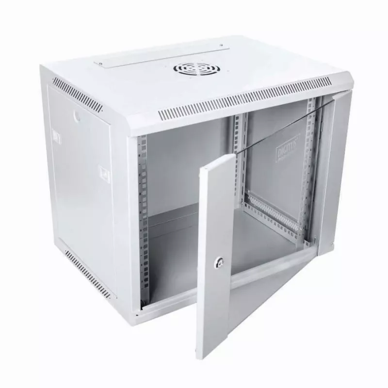 Caixa de rack Digitus DN-W19 09U/450 9U rack de montagem na parede cinzento claro