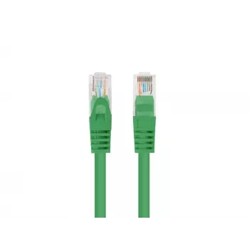 Cabo patch Lanberg Cat.6 UTP 1 m verde aprovado Fluke, pack de 10