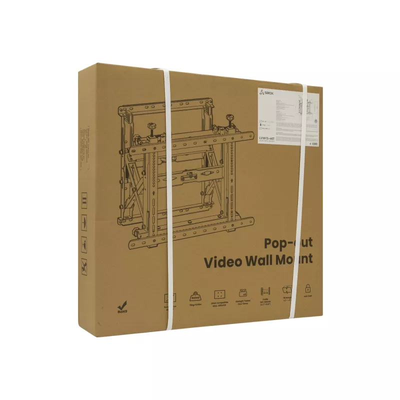 Suporte de parede para TV SBOX LVW13-46T para televisores de 45–70 polegadas, VESA até 600x400