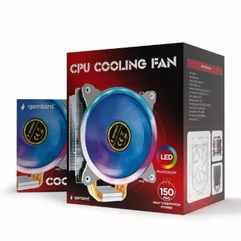 Arrefecedor de CPU Gembird CPU-HURACAN-ARGB-X130 12 cm preto branco