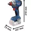 Chave de impacto Bosch GDX 18V-285 solo C — 18V a bateria, 285 Nm de binário