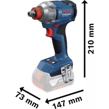 Chave de impacto Bosch GDX 18V-285 solo C — 18V a bateria, 285 Nm de binário