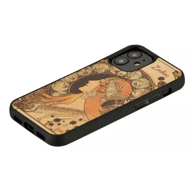 Capa para telemóvel Man and Wood para iPhone 12 mini — série Zodiac, preto