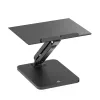 Suporte de secretária Maclean para monitor ou portátil, mola a gás, para trabalho sentado e de pé, preto, MC-493