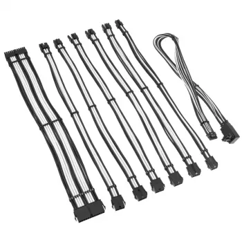 Conjunto de extensão de cabos Kolink COREPRO-EK-12VT2-BWH — 12V, conectores 2×6-Pin Type-2