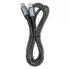 Cabo Qoltec USB 2.0 Type-C para USB 2.0 Type-C 100W QC 3.0 PD 1m Preto