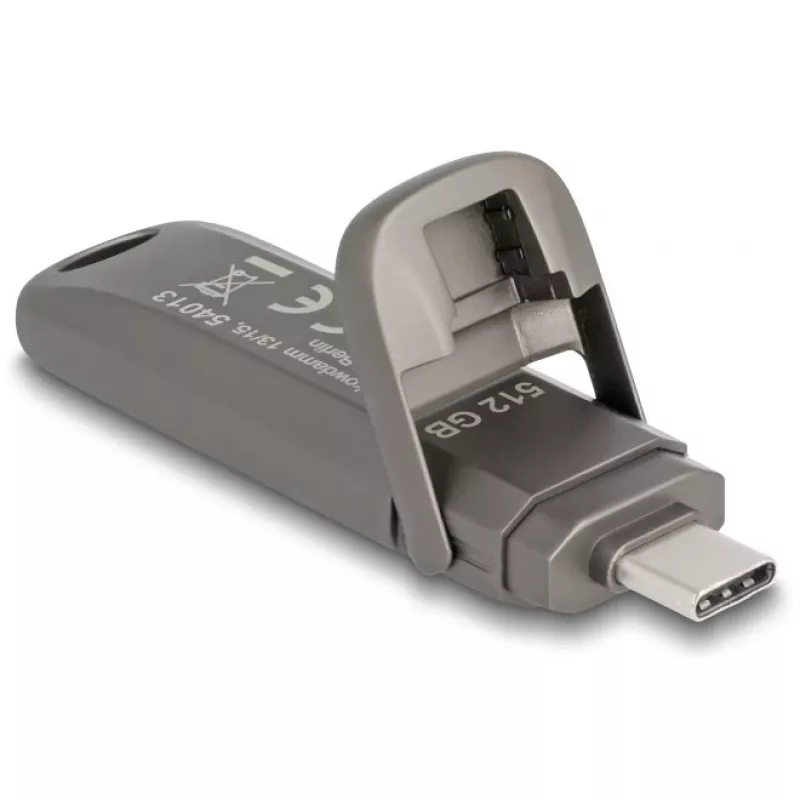 Pen drive DeLOCK 54013 512 GB USB Type-C cinzento