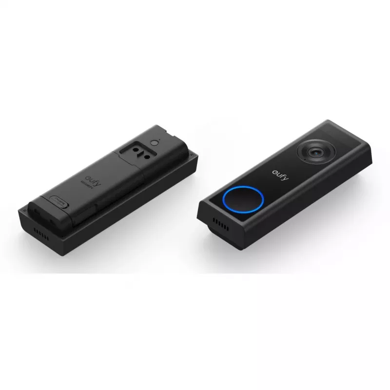 Campainha de vídeo Eufy C31 2K com suporte microSD, 2560×1440, 6500 mAh, com fios e sem fios, preto