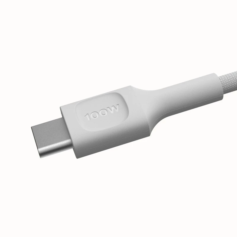 Cabo USB-C-USB-C PowerStream 100W entrançado 1,2m branco