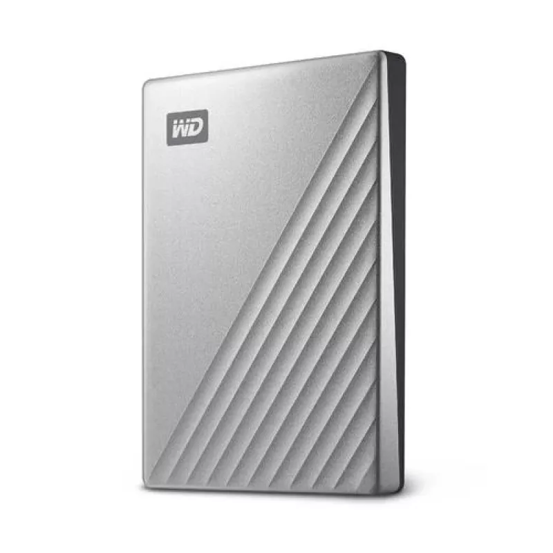 WD My Passport Ultra para Mac WDBKYJ0020BSL - Disco rígido - encriptado - 2 TB - externo (portátil) - USB 3.0 (conector USB-C) - AES de 256 bits - Prateado
