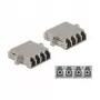 Acoplador de fibra ótica DeLOCK LC Quad fêmea para LC Quad fêmea monomodo