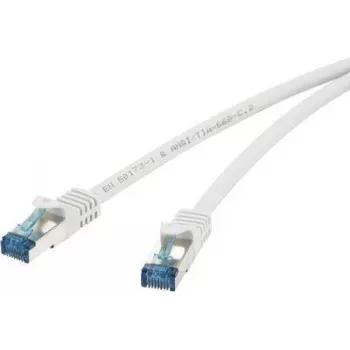 Cabo de rede Renkforce RJ45 CAT 6a S/FTP 0,25 m cinzento