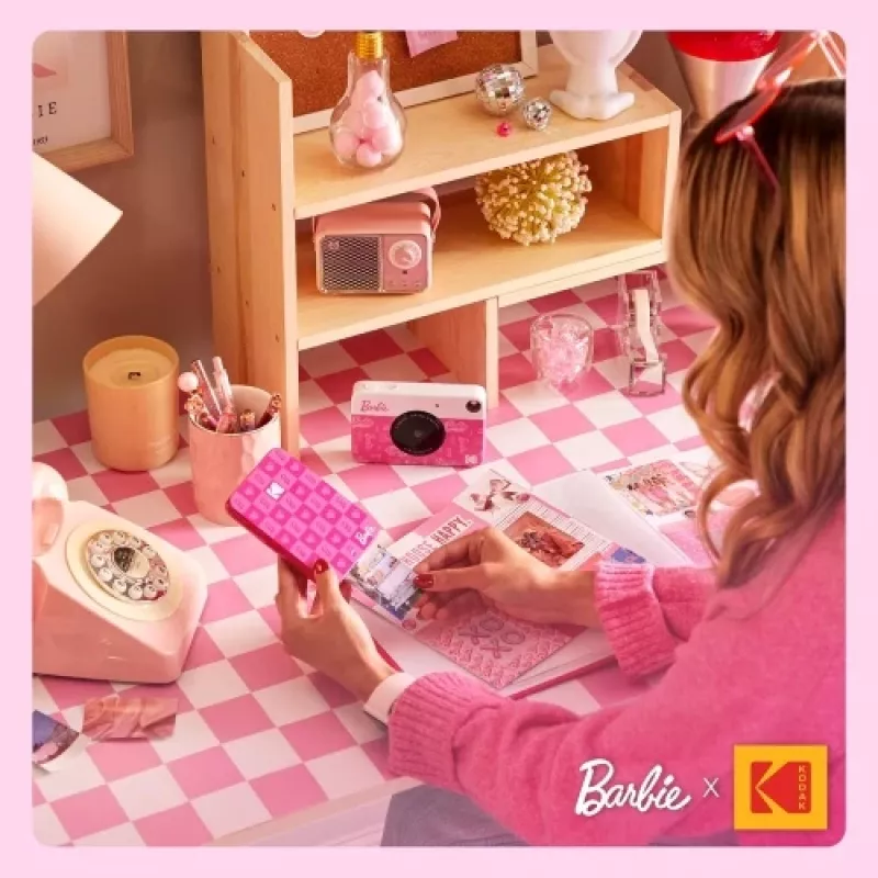 Barbie x Kodak STEP Slim impressora fotográfica móvel instantânea cor ZINK 2x3'' 1 ppm, Bluetooth, rosa
