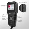 Qoltec 52489 Analisador e testador digital de baterias 3-em-1 com LCD e multilingue 6V | 12V | 24V | 30Ah-200Ah