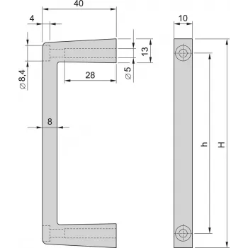 SCHROFF Pega frontal - FRONTGRIFFE 3HE MULTIPAC(2X) (20860258)