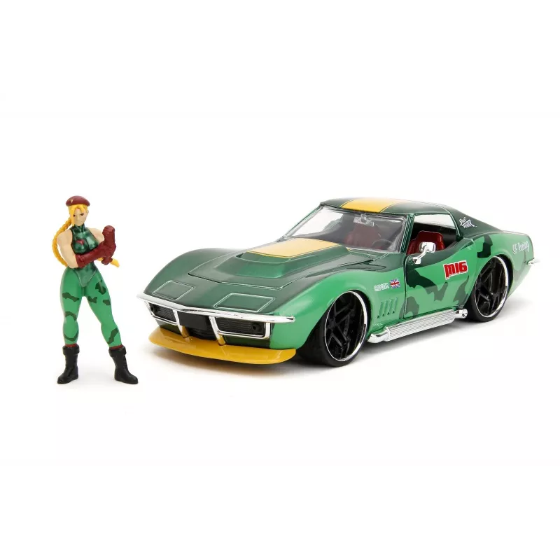 Carro Jada Toys Street Fighter 1969 Chevrolet 1:24 metal verde