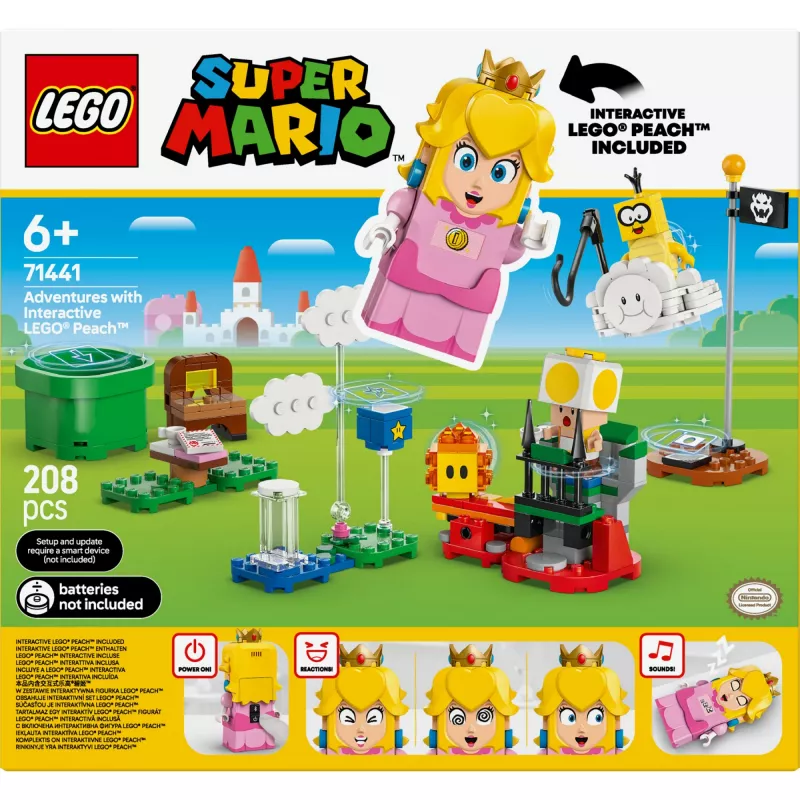 Brinquedo de construção LEGO 71441 Super Mario figura interativa LEGO Peach, compatível com o sistema LEGO