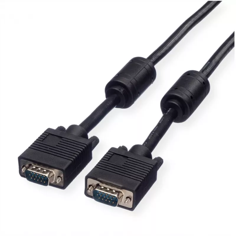 Cabo VGA ROLINE High Quality Ferrite DDC HD15 M/M 20 m