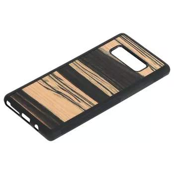 Capa para smartphone man and wood para Samsung Galaxy Note 8 — ébano branco acabamento preto