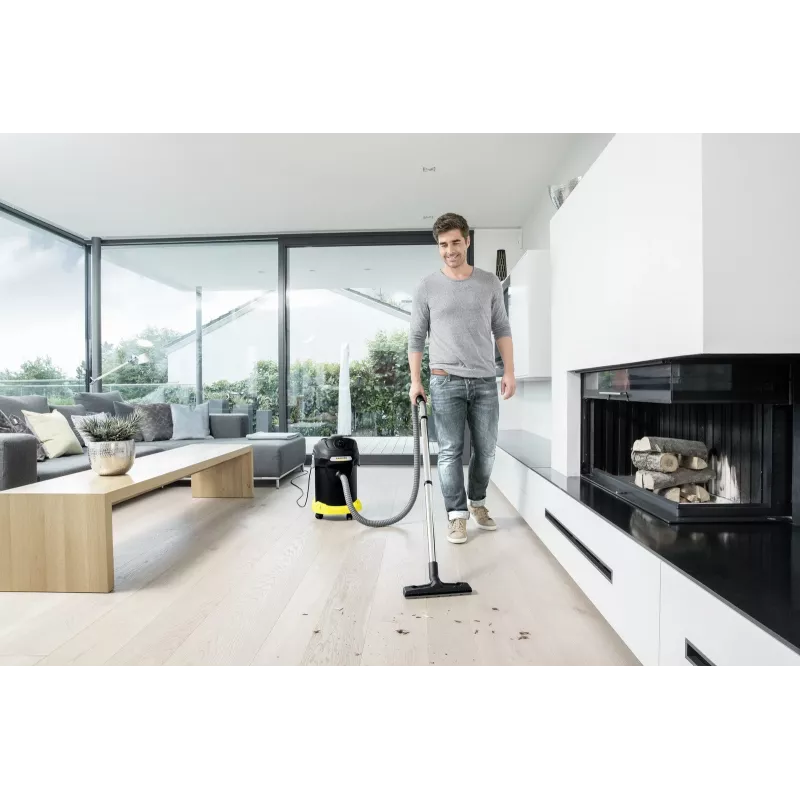 Aspirador a seco Karcher AD 4 Premium — 17 l, 600 W, sem saco, tubo metálico, tubo cromado