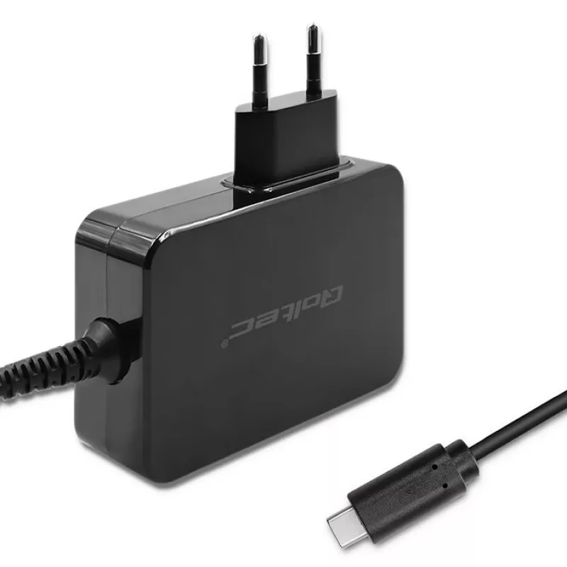 Carregador rápido turbo Qoltec PD 120W | 5-28V | 3-4.5A | USB-C | Preto
