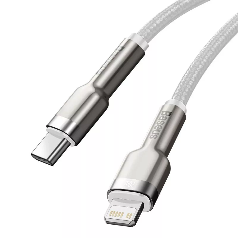 Cabo Baseus Cafule 2m Lightning para USB C carregamento rápido transferência de dados