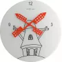 Relógio de parede NeXtime 8807 Windmil, Ø30 cm, branco/preto/vermelho