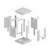 Armário de parede Lanberg WF11-3306-10S 6U 30 kg cinzento